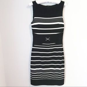 White House Black Market Striped Sheath Dress Sz 0